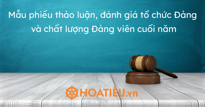 Mẫu phiếu thảo luận, góp ý đánh giá tổ chức cơ sở Đảng và chất lượng Đảng viên cuối năm