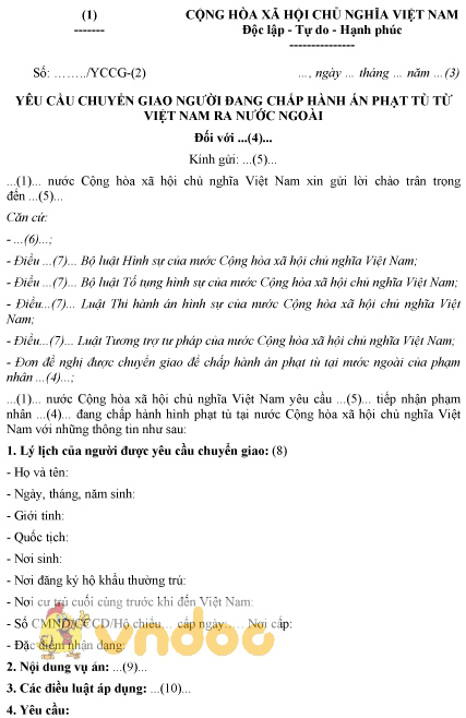 mau-yeu-cau-chuyen-giao-nguoi-dang-chap-hanh-an-phat-tu-tu-viet-nam-ra-nuoc-ngoai-1 Mẫu yêu cầu chuyển giao người đang chấp hành án phạt tù từ Việt Nam ra nước ngoài