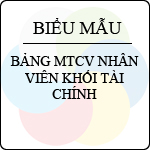 Bảng mô tả công việc – mẫu Khối ngành Tài chính