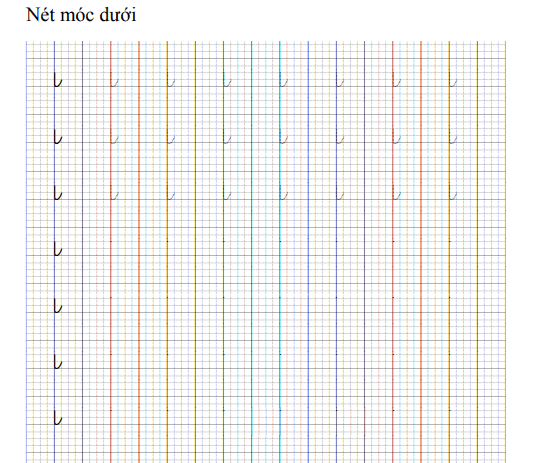 Nét móc dưới