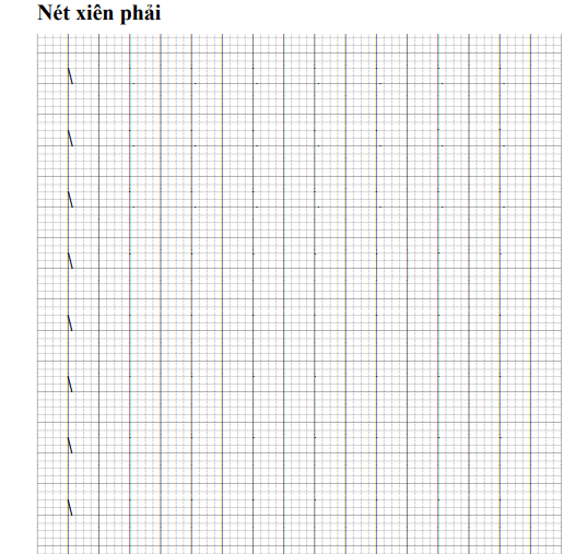 Nét xiên phải