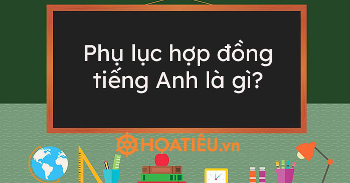 Phụ lục hợp đồng tiếng Anh là gì?