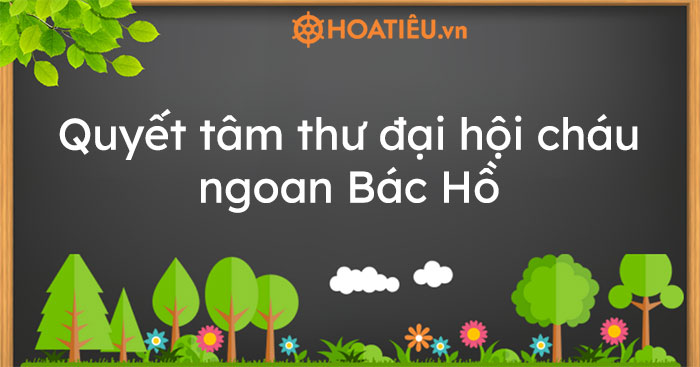 Quyết tâm thư đại hội cháu ngoan Bác Hồ