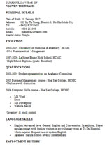 Resume kết hợp – Mẫu 1