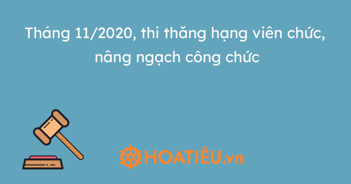 Tháng 11/2020, thi thăng hạng viên chức, nâng ngạch công chức