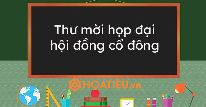 Thư mời họp đại hội đồng cổ đông