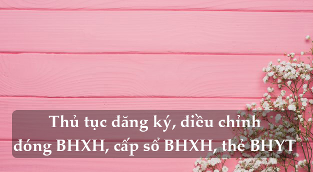 Thủ tục đăng ký, điều chỉnh đóng BHXH; cấp sổ BHXH, thẻ BHYT