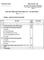 Biểu mẫu Báo cáo tổng hợp tình hình thu – chi quỹ bảo hiểm xã hội