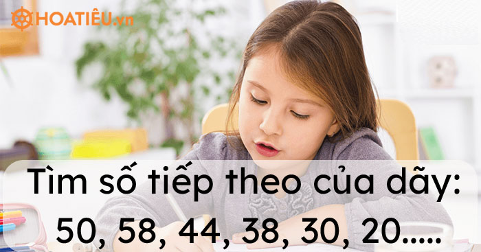 Tìm số tiếp theo của dãy: 50, 48, 44, 38, 30, 20…..