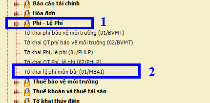 Tờ khai thuế môn bài