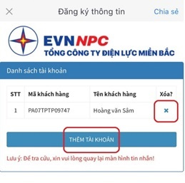 Tra cứu thông tin tiền điện trên Zalo
