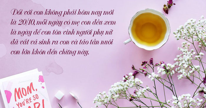 Viết thư gửi mẹ nhân ngày 20/10