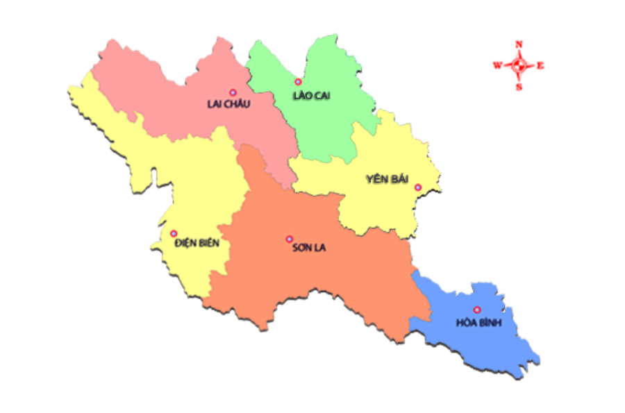 Vùng Tây Bắc gồm những tỉnh nào?